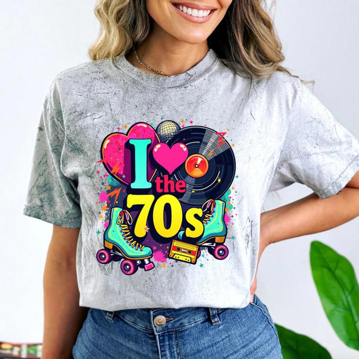 I Love The 70s Vintage Cassette Roller Vinyl Nostalgia 70s Premium Tri-Blend Comfort Color Blast T-Shirt