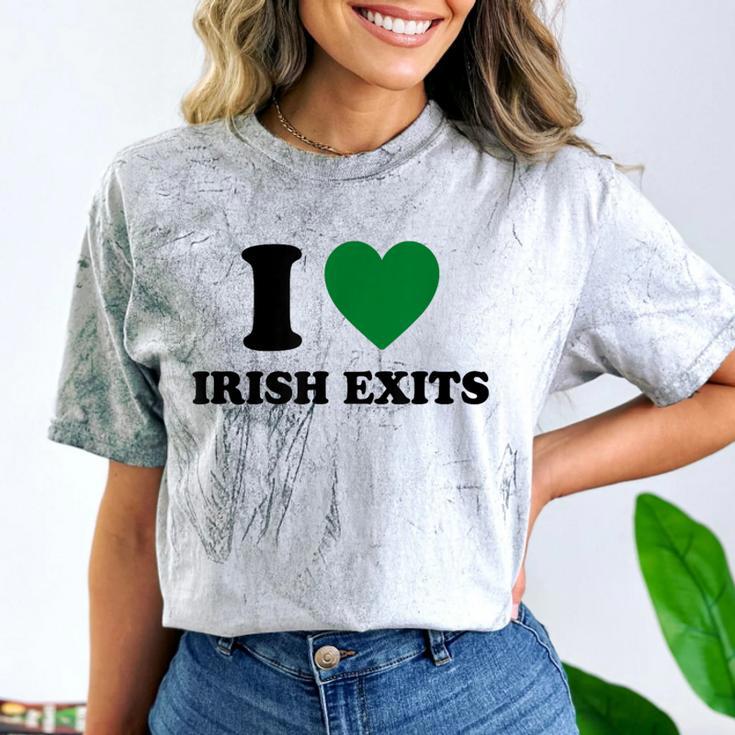 I Love Irish Exits St Patrick's Day Introvert Party Comfort Color Blast T-Shirt