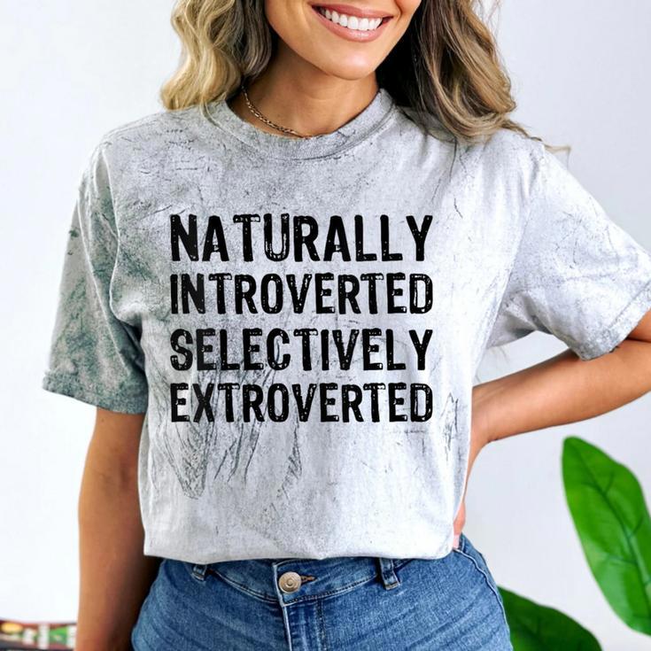 Naturally Introverted Selectively ExtrovertedIntrovert Joke Comfort Color Blast T-Shirt