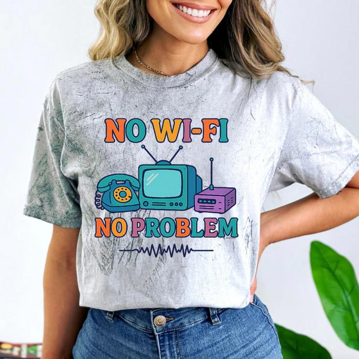 No Wi-Fi No Problem – Retro Dial Up Tech Nostalgia Premium Tri-Blend Comfort Color Blast T-Shirt