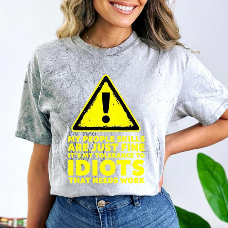 My People Skills Are Just Fine Sarcastic Introvert Premium Tri-Blend Comfort Color Blast T-Shirt