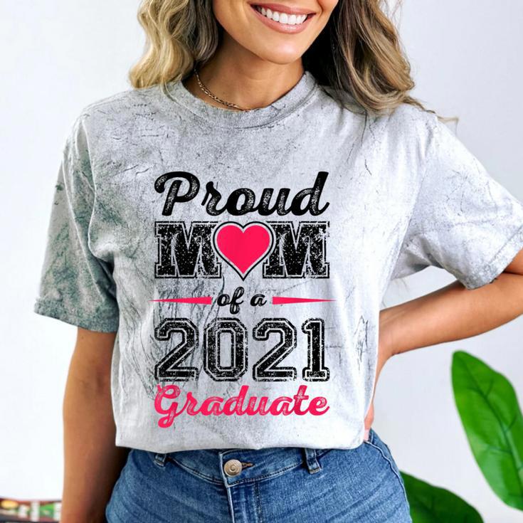 Proud Mom Of A 2021 Graduate Senior Graduation Comfort Color Blast T-Shirt