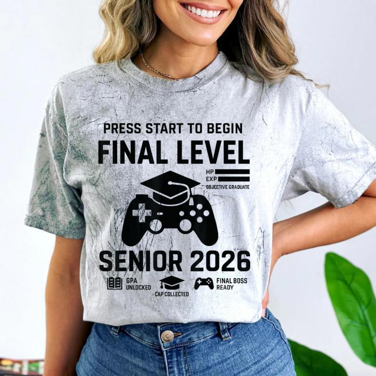 Senior 2026 Final Level Gamer Graduation 2026 Comfort Color Blast T-Shirt