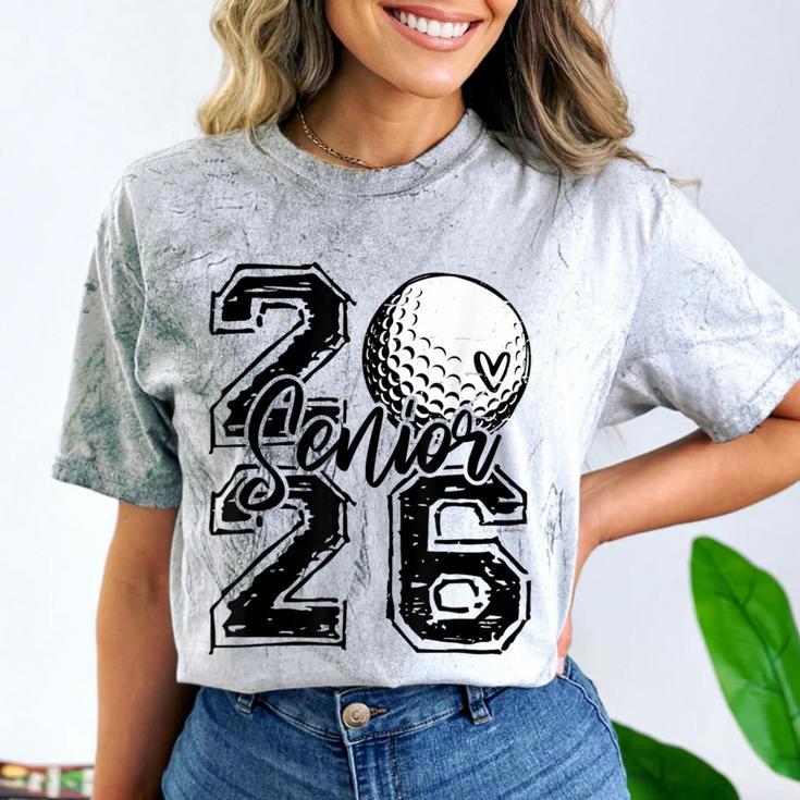 Senior 2026 Golf Player Heart Graduation Girls Teens Comfort Color Blast T-Shirt