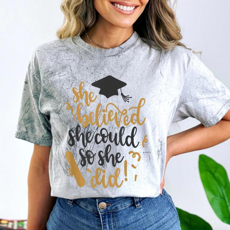 She Believed She Could So She Did Graduation Shirt Comfort Color Blast T-Shirt