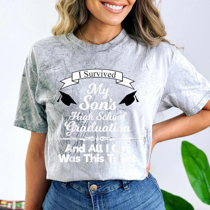 I Survived My Son's High School Graduation Shirt Graduate Comfort Color Blast T-Shirt