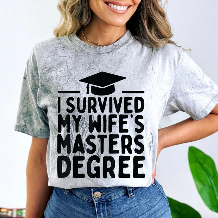 I Survived My Wife's Masters Degree Graduation Class Of 2025 Comfort Color Blast T-Shirt