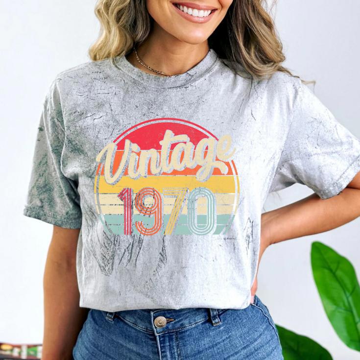 Vintage 1970 Retro Style 70's Born Nostalgia Vibe Birthday Premium Tri-Blend Comfort Color Blast T-Shirt