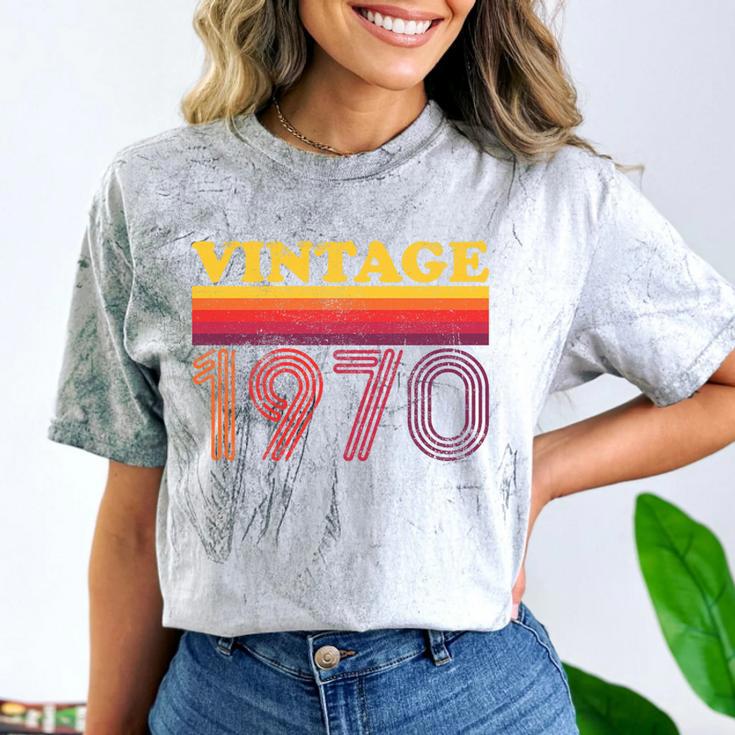 Vintage 1970 Retro Style 70's Born Nostalgia Vibes Birthday Premium Tri-Blend Comfort Color Blast T-Shirt