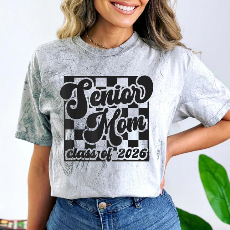 Women Senior Mom Class Of 2026 Retro Graduation Senior Mama Comfort Color Blast T-Shirt