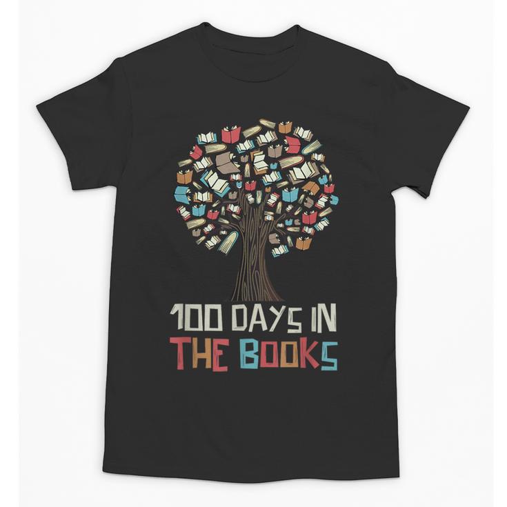 100 Days In The Books Tree Reading Teacher Student 100th Day Unisex T-Shirt