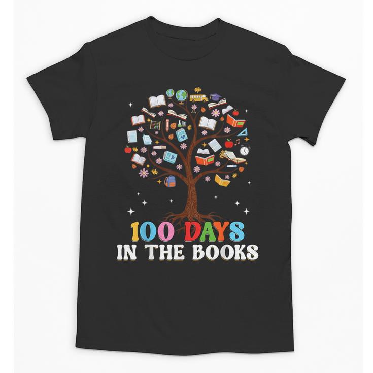 100 Days Of School 100th Day In The Books Reading Teacher Unisex T-Shirt