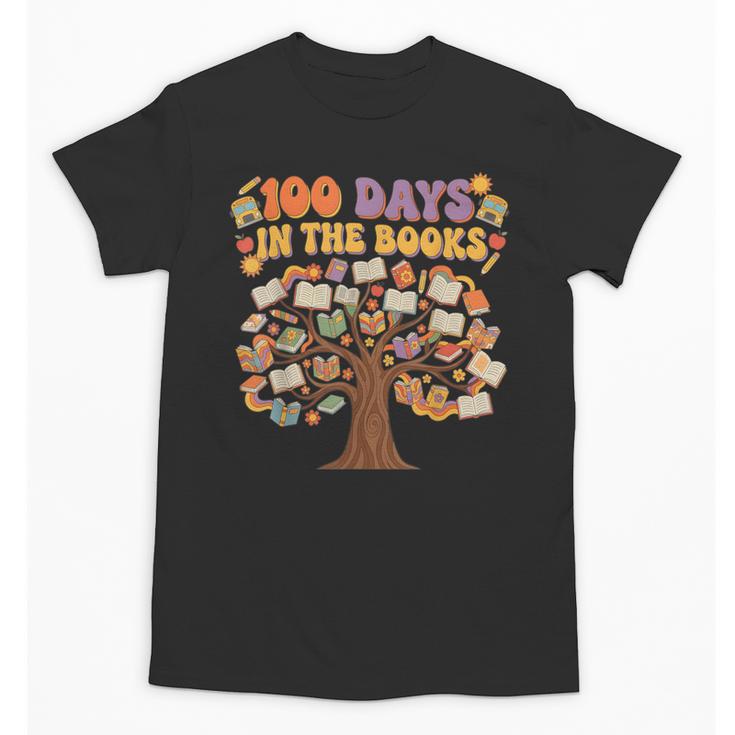 100 Days Of School 100 Days In The Books Librarian Read Unisex T-Shirt