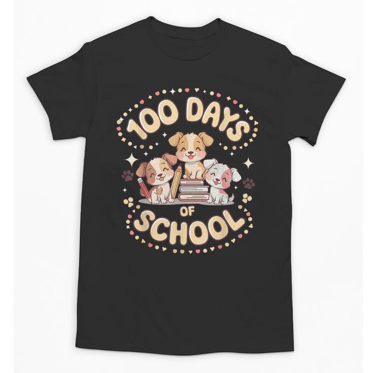 100 Days Of School Cute Puppies And Books Unisex T-Shirt