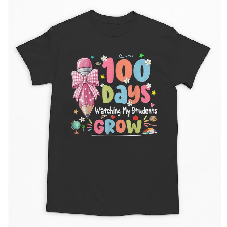 100th Day Of School Teacher Women Floral Books Unisex T-Shirt
