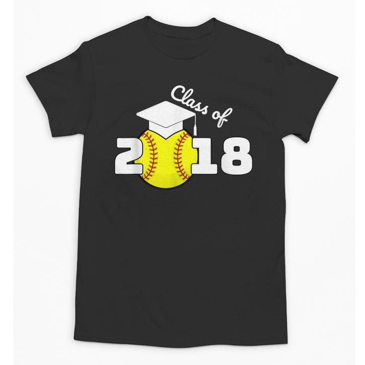 2018 Softball Senior Graduation Shirt For Girls Grad Unisex T-Shirt