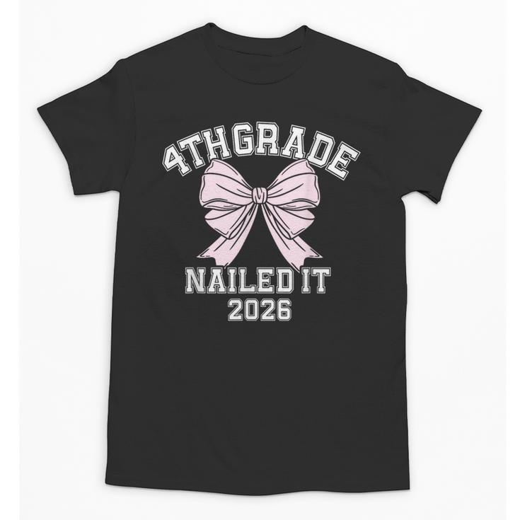 4th Grade Bow 2026 Fourth Grade Graduation Unisex T-Shirt