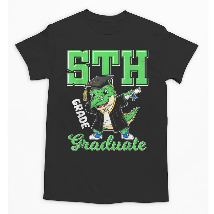5th Grade Graduate Dinosaur Dab Graduation School Unisex T-Shirt