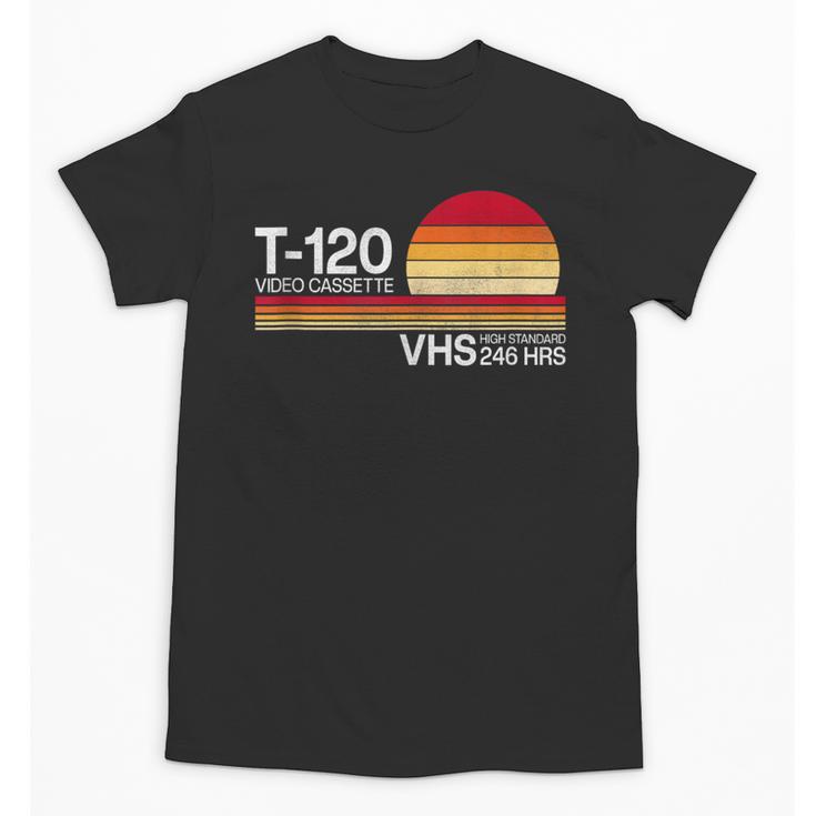 70's 80's 90's Music Nostalgia Video Cassette Tape VHS Retro Unisex T-Shirt