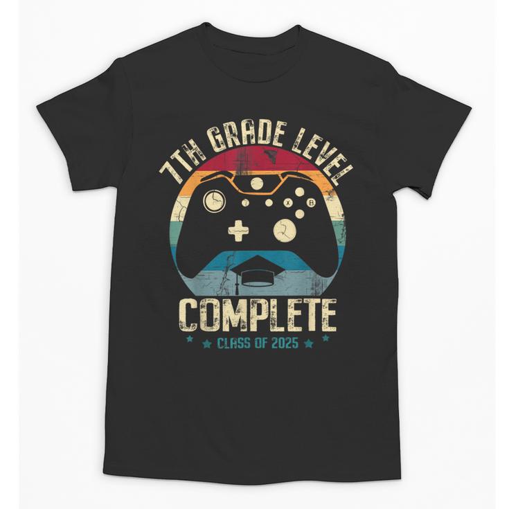 7th Grade Level Complete Gamer Class Of 2025 Graduation Boy Unisex T-Shirt