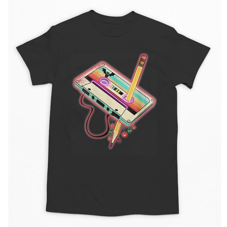 80s 90s Retro Halloween's Party Costume Nostalgia Cassette Unisex T-Shirt