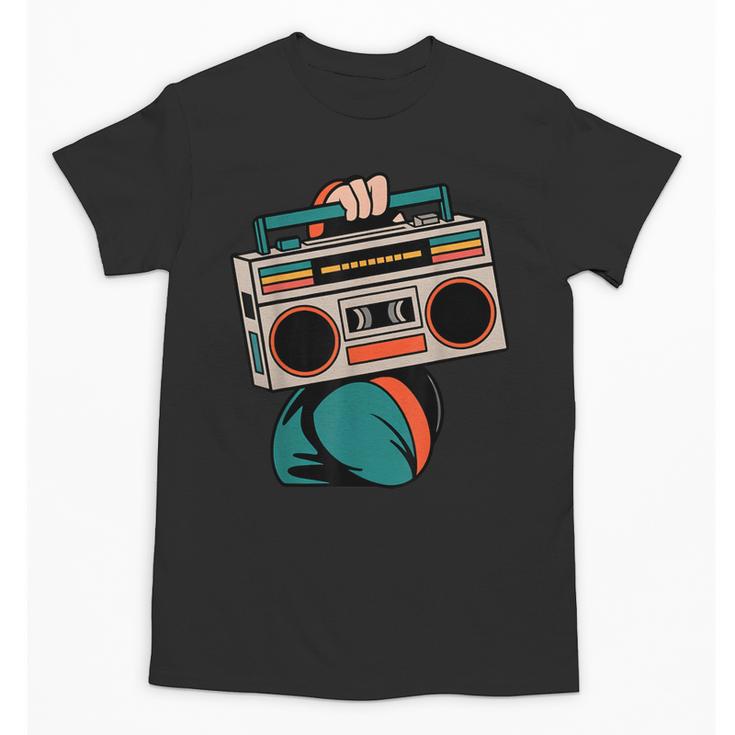 80s 90s Retro Party Costume Nostalgia Boombox Music Hip Hop Unisex T-Shirt