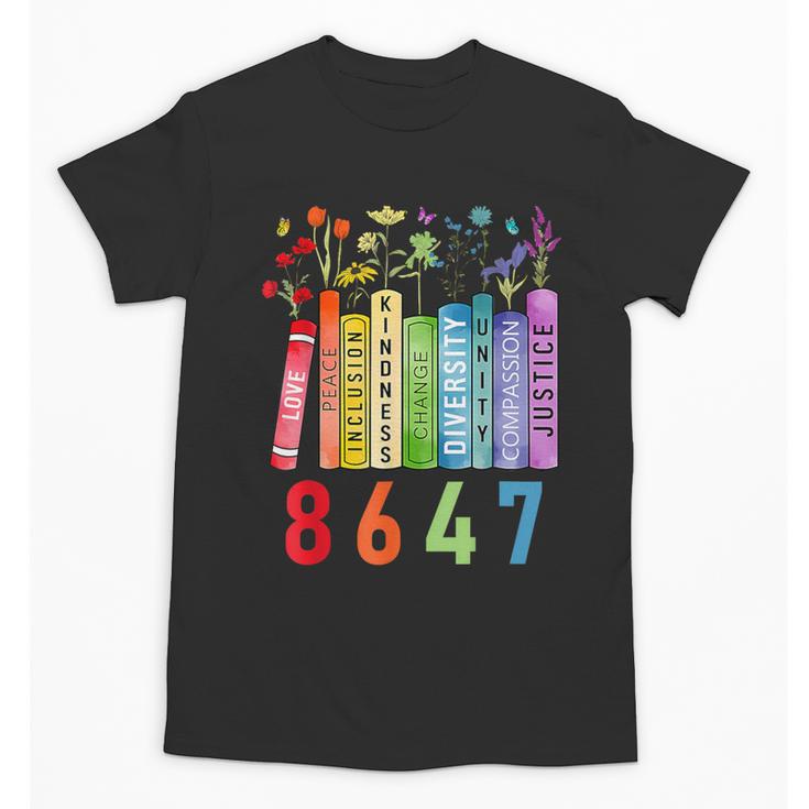 8647 Equal Rights Book Flower Trump Women Rights Feminist Unisex T-Shirt