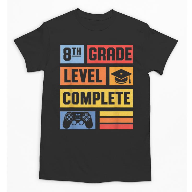 8th Grade Graduation Shirt 2024 Gamer Level Eighth Birthday Unisex T-Shirt