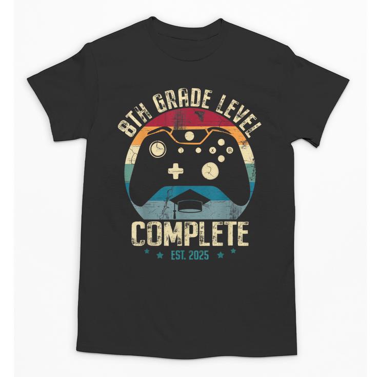 8th Grade Level Complete Gamer Class Of 2025 Graduation Boy Unisex T-Shirt