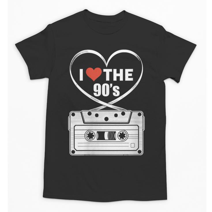 90s Nostalgia Cassette Heart Retro I Love The 90s Unisex T-Shirt