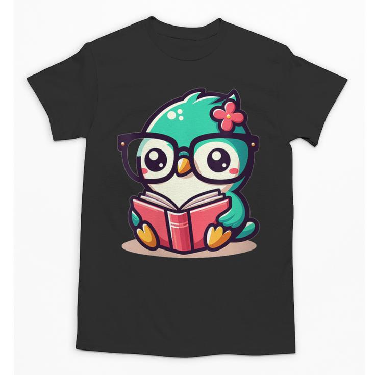 Adorable Book Lover Humming Bird With Reading Glasses Cute Unisex T-Shirt