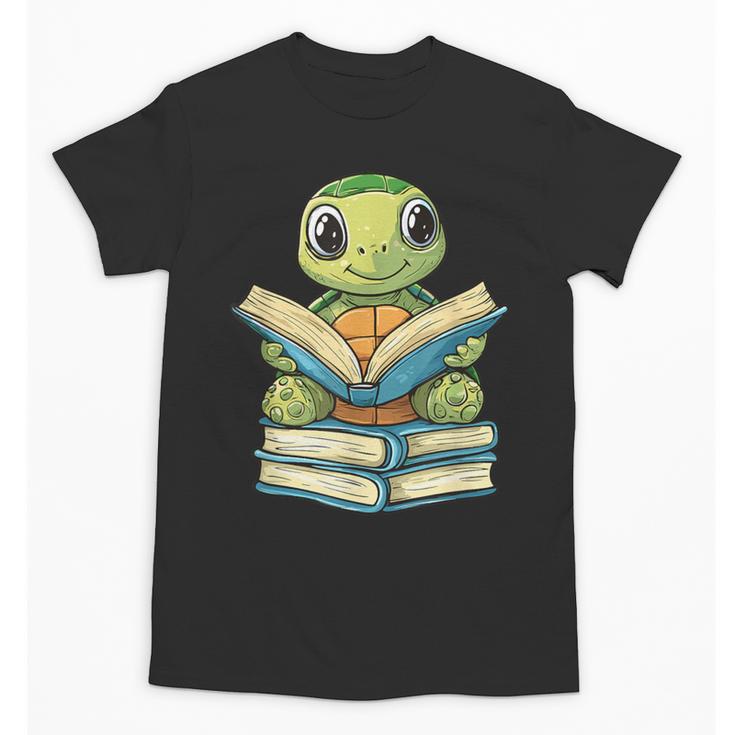 Adorable Turtle Reading Books Unisex T-Shirt