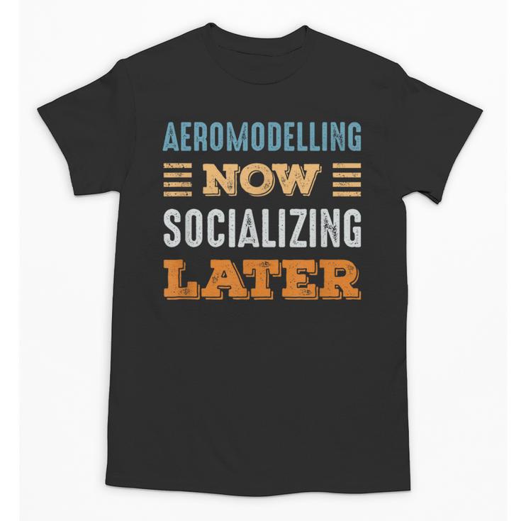 Aeromodelling Now Minimal Socializing Introvert Vintage Unisex T-Shirt