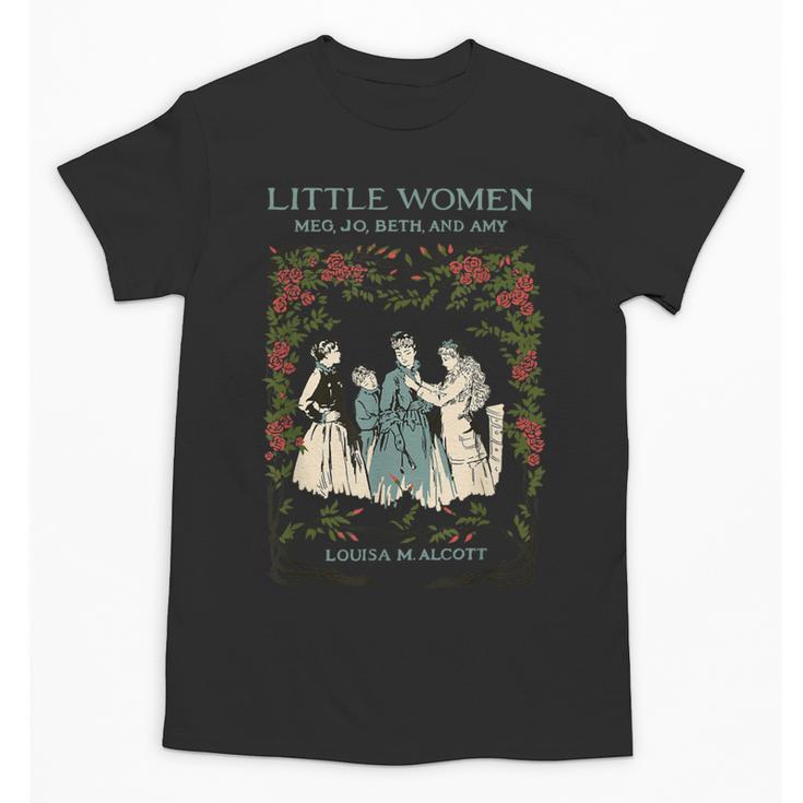 Alcott Little Women Characters Literature Book Illustration Unisex T-Shirt