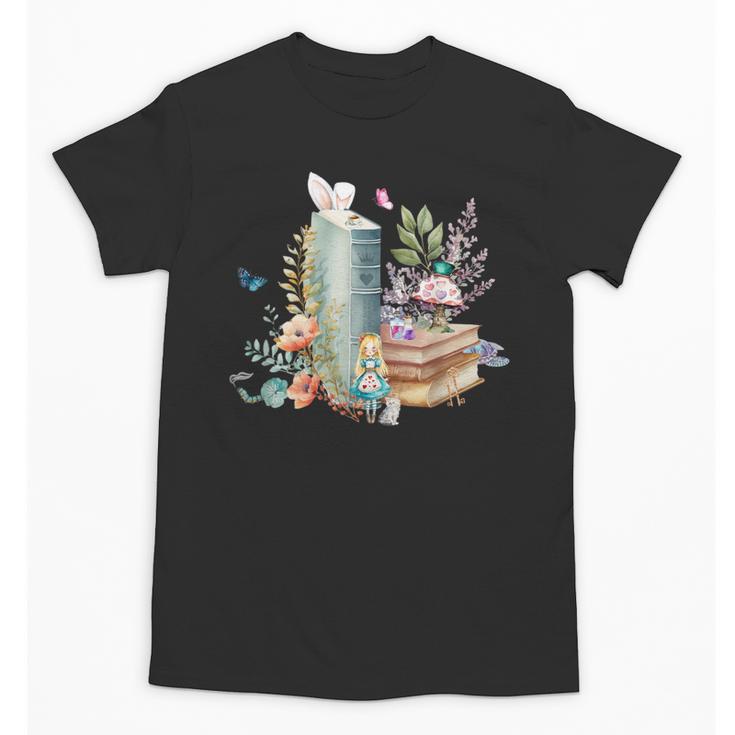 Alice In Wonderland Characters Lewis Carroll Book Lover Unisex T-Shirt