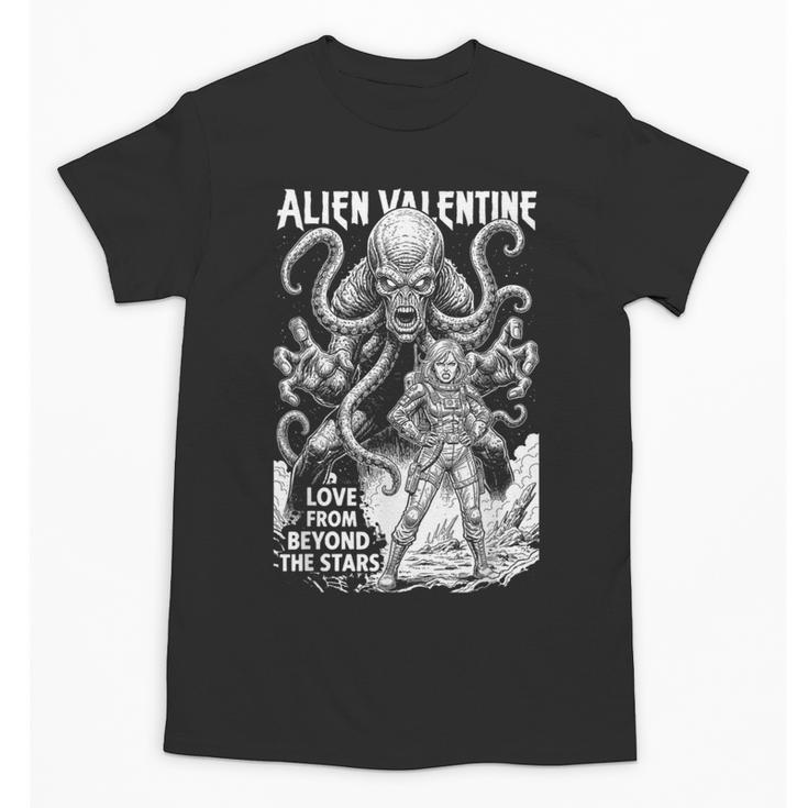 Alien Valentine Science Fiction Vintage Comic Book Unisex T-Shirt