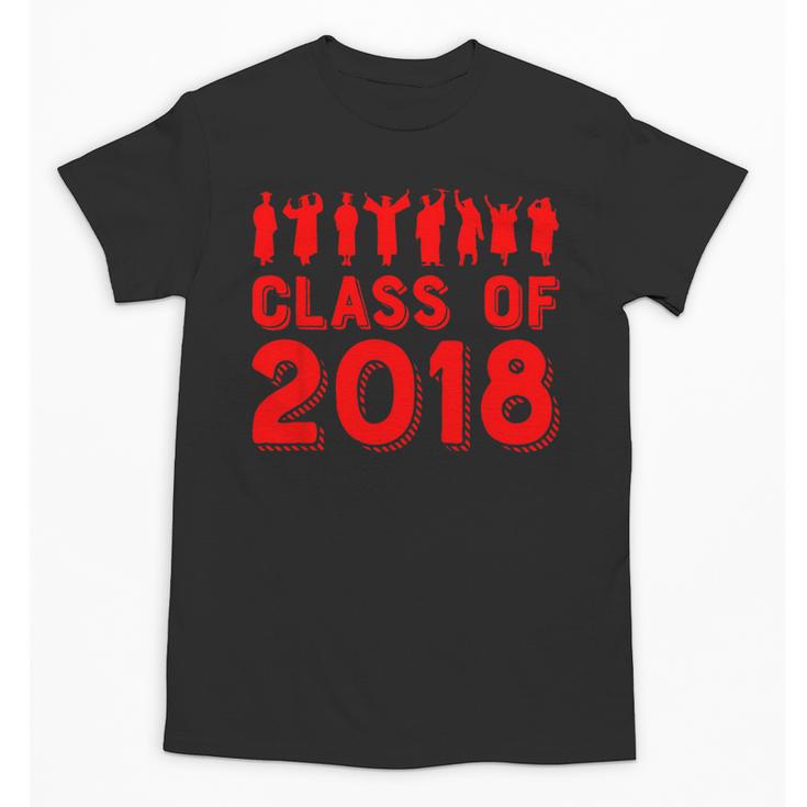 & Red Class Of 2018 Senior Graduation T Shirt Unisex T-Shirt