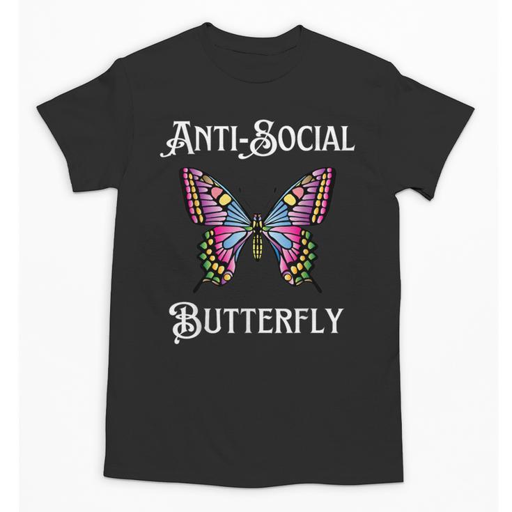 Antisocial Butterfly Aesthetic Introvert For Women Men Unisex T-Shirt