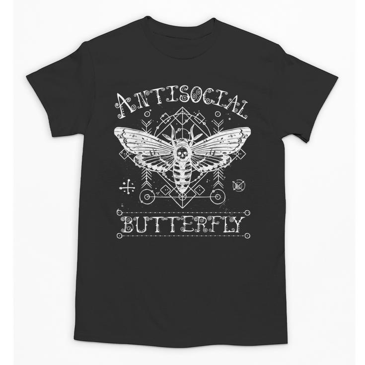 Antisocial Butterfly Introvert Death Head Moth Unisex T-Shirt