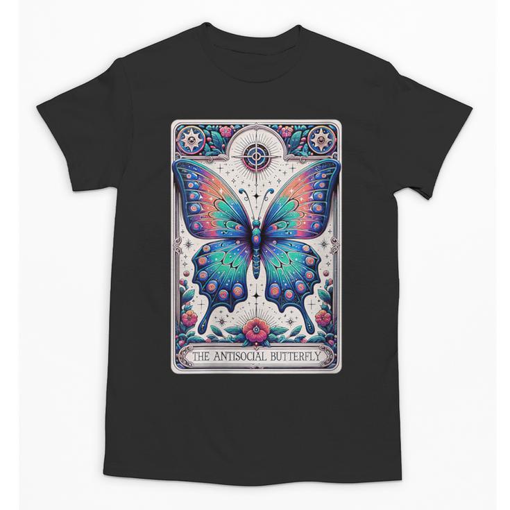 Antisocial Butterfly Introvert Distressed Unisex T-Shirt