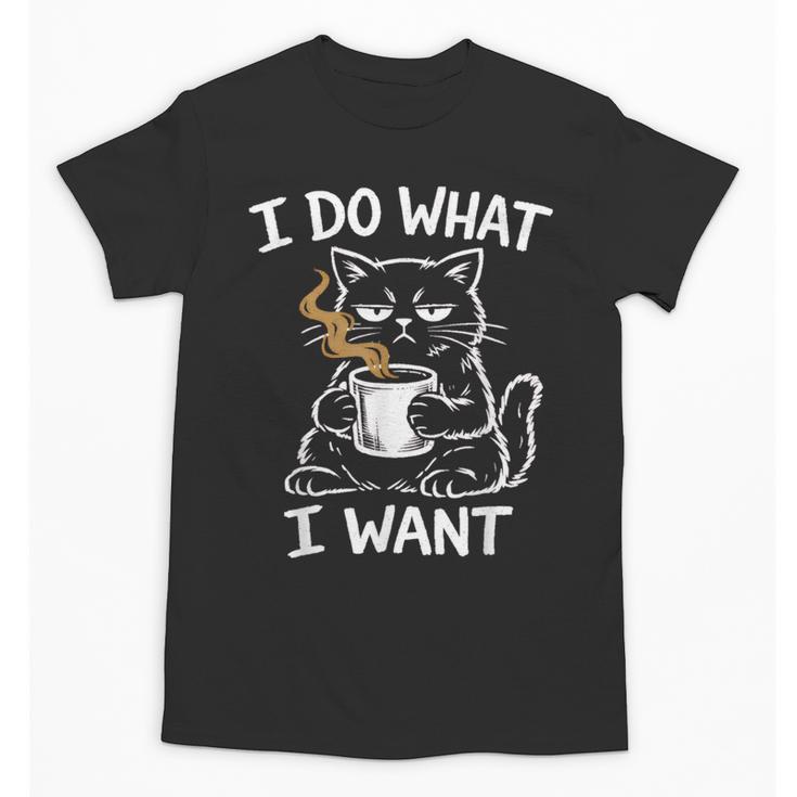 Antisocial Introvert Cat Coffee Sarcastic Attitudes Graphic Unisex T-Shirt