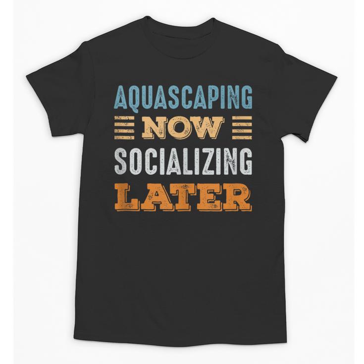 Aquascaping Now Minimal Socializing Introvert Vintage Unisex T-Shirt