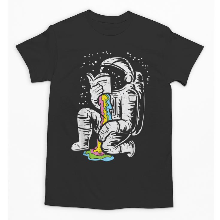 Astronaut Reading Book Space Galaxy Bookworm Men Women Kids Unisex T-Shirt