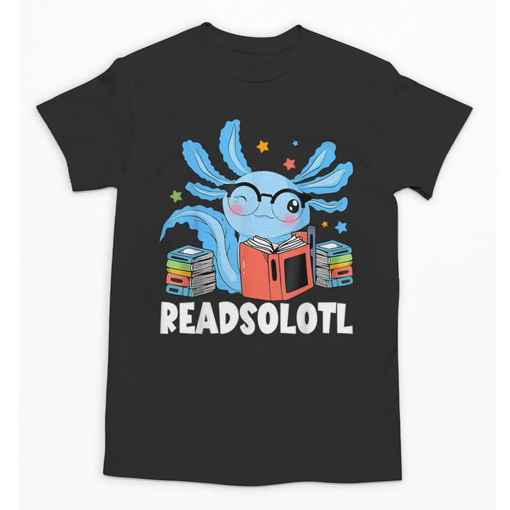 Axolotl Read Book Kawaii Reading Books For Men Women Unisex T-Shirt
