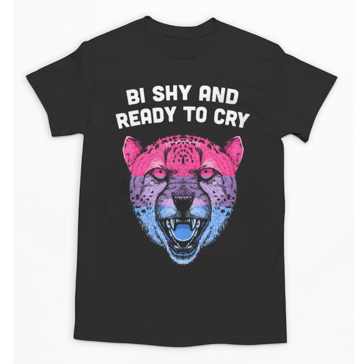 Bi Shy And Ready To Cry Bisexual Introvert Bi Pride Unisex T-Shirt