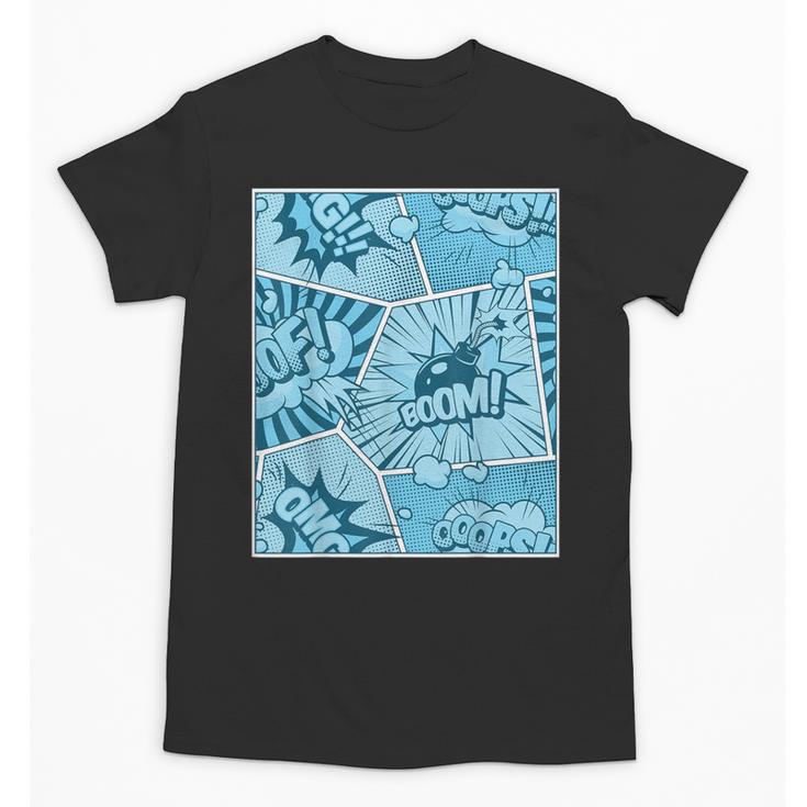 Blue Comic Book Blue Graphic Unisex T-Shirt