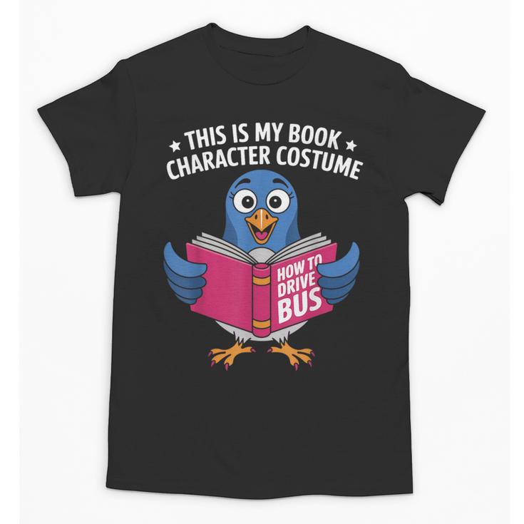 This Is My Book Character Costume Cute Pigeon Kids Reading Unisex T-Shirt