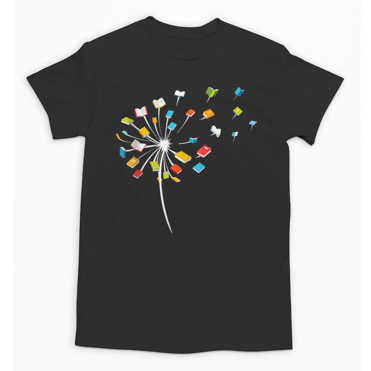 Book Dandelion Reading Lover Bookworm Bookish Librarian Read Unisex T-Shirt