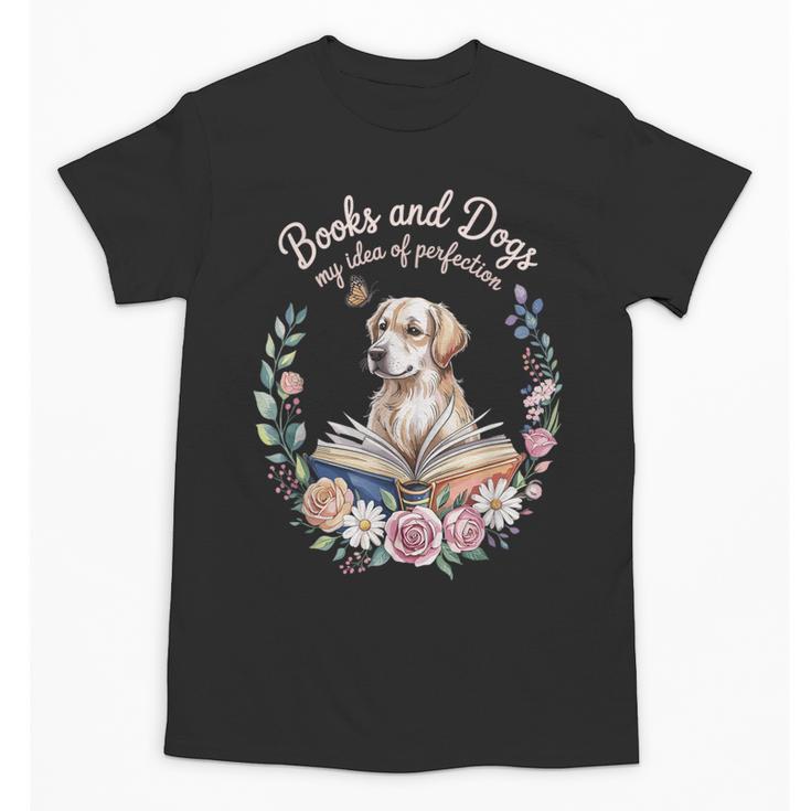 Book And Dog Lover Reading Humor Librarian Unisex T-Shirt