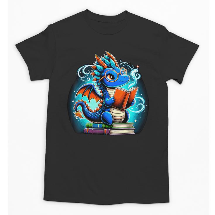 Book Dragon Reading Lover Unisex T-Shirt